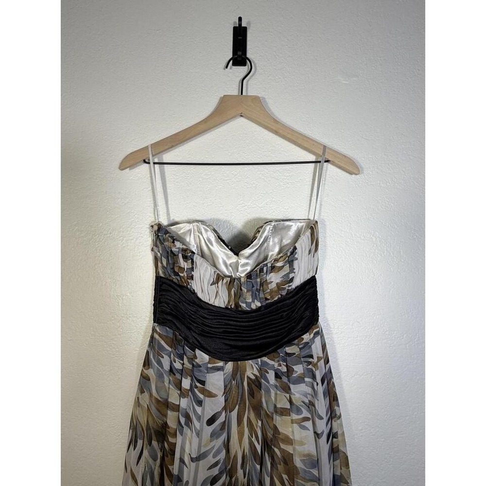 Fall Vintage Inspired Maxi Dress Sequin Bustier Black Gold Blue Floral Chiffon